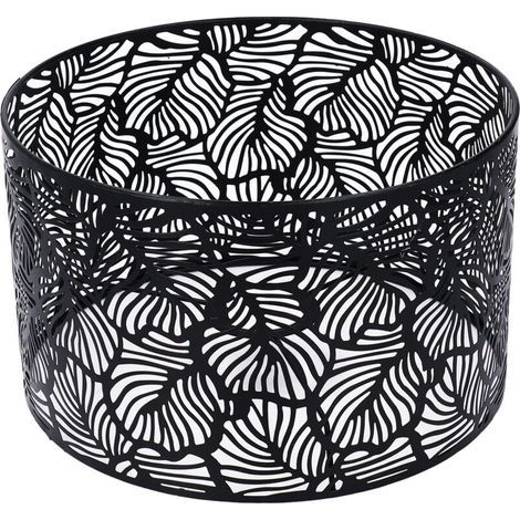 Abat-jour moderne noir 25cm – Hauteur 16cm – Fer pour ampoules E14 E27 – Diffusion lumière sans éblouissement (1/5)