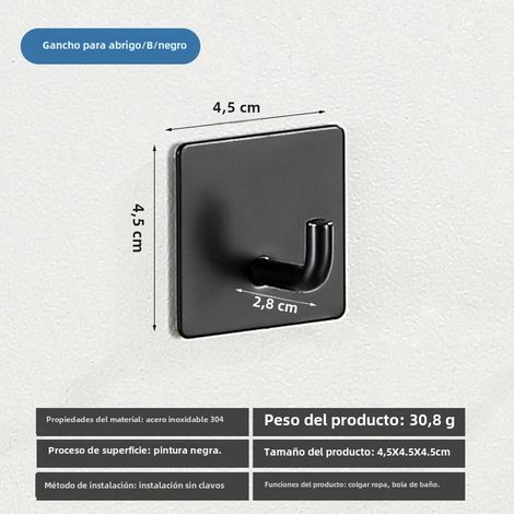 Rack De Toallas De Acero Inoxidable 304 Soporte Pesado Para Baño Gancho Adhesivo Anillo De Toalla Portador De Papel De Toalla Gancho De Bata Montaje En Pared (1/5)