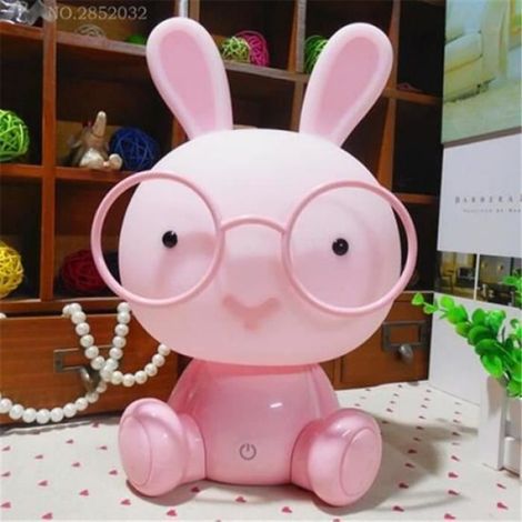 Lampe De Table - Veilleuse Led En Forme De Lapin - Pour Chambre D Enfant - 36 V - 0 À 5 W - Avec Ampoules Led Incluses - 1 Pièce