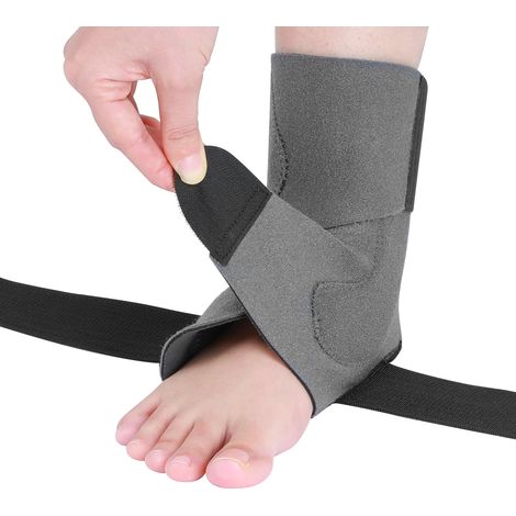 Protège-cheville gris FBA avec plaque de pression en PE (filet en maille pour le pied) - Taille unique - Emballage (1/5)