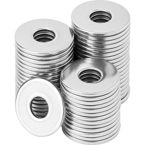 50 Pièces rondelles M6 x 18 mm, rondelles plates en acier inoxydable 304, pour vis et boulons (1/5)
