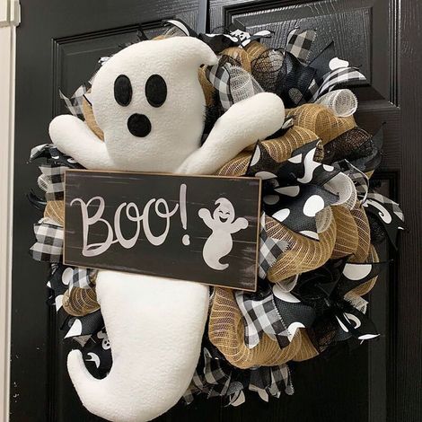 Halloween Guirlande 40 cm Sorcière Lune Guirlande Fantôme Fête De Noël Pendentif Porte Cintre Toiles De Jute Jack-o-Lantern Guirlande Décoration de La Maison (1/5)