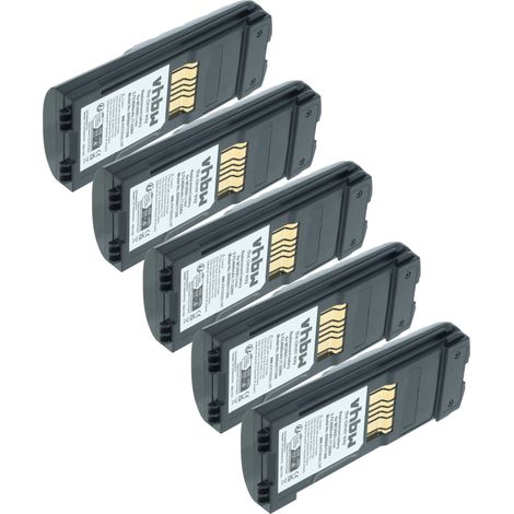 vhbw 5x Akku kompatibel mit Symbol MC9590, MC9596, MC9500 Barcodescanner POS (4600 mAh, 3,7 V, Li-Ion)