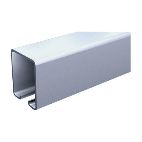 Ferrure de porte à déplacement droit pour porte de 300 kg rail tubulaire galva 62 x 55 - 3 mètres