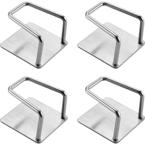 Lot de 4 Support éponge, Acier inoxydable 304, Auto-adhésif, Rangement cuisine salle de bain