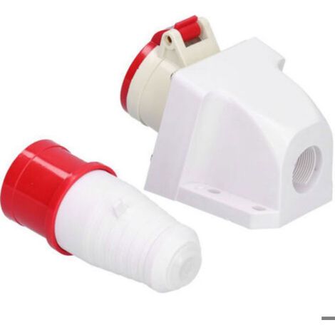 Connecteur Industriel - 4 Broches - Triphasé 3P+E - 16 A - 380-415 V - IP44 - Pour Usage Industriel Extérieur (1/5)