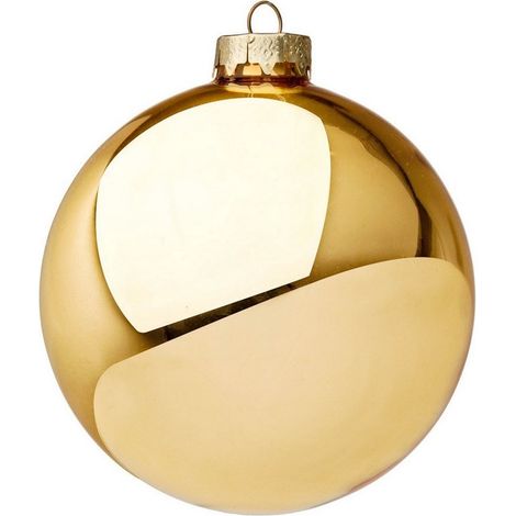 Box Da 6 Palline Di Natale Oro 8 Cm (1/2)