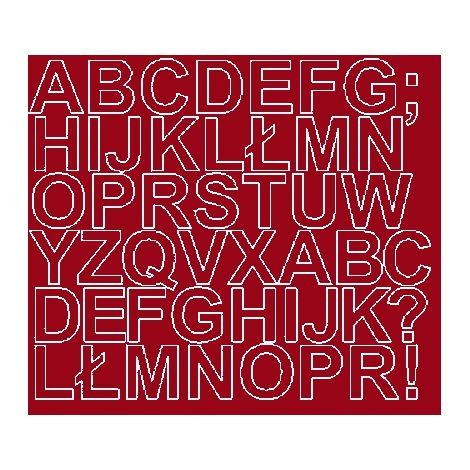 Letras adhesivas autoadhesivas de 3 cm, color rojo oscuro brillante. (1/2)