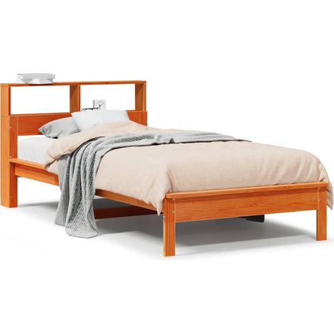 Maison Exclusive - Letto Libreria senza Materasso Marrone Cera 100x200 cm in Pino