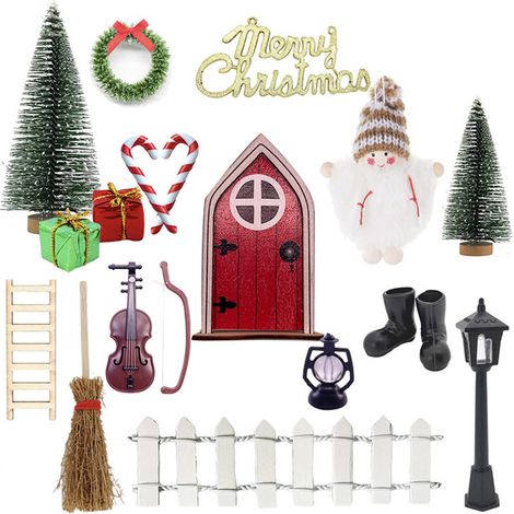 Ensemble d'accessoires pour maison de poupée à l'échelle 1:12 : décorations de porte miniatures pour les fêtes, les anniversaires et autres occasions spéciales (type 1A). (1/2)