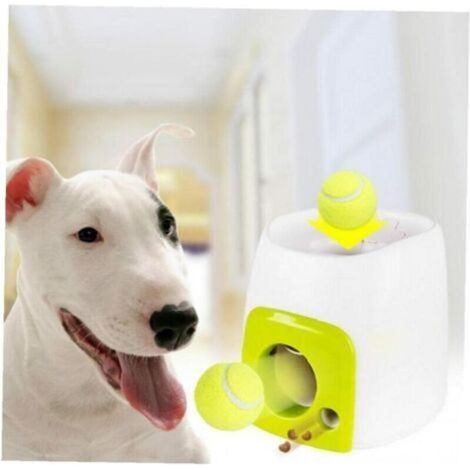 Lanceur Balle Automatique Jouet Chien Interactif, Machine À Balles Tennis pour Animaux Compagnie, Ensoleillé