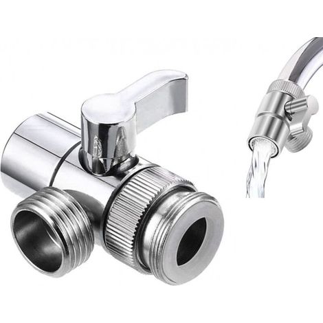 Faucet Diverter Valve - 1/2" Connection - Shower Diverter Valve - Three Way Diverter Valve - Shower Adapter (1/5)