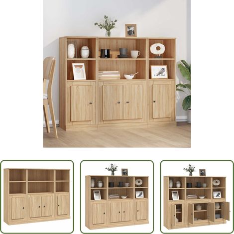 Buffet bois - Buffets 3 pcs chêne sonoma bois d'ingénierie (1/5)