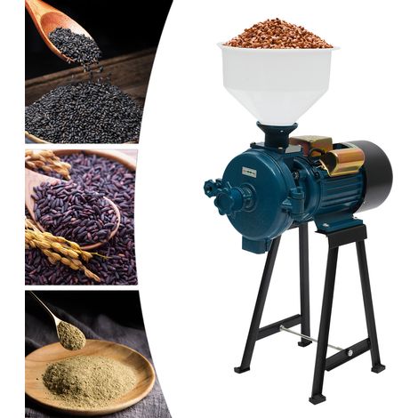 YISSALE – Moulin à céréales électrique 2200 W avec entonnoir - Moulin à maïs commercial - Haute performance - Pour céréales, maïs, café, nourriture et paille (1/5)