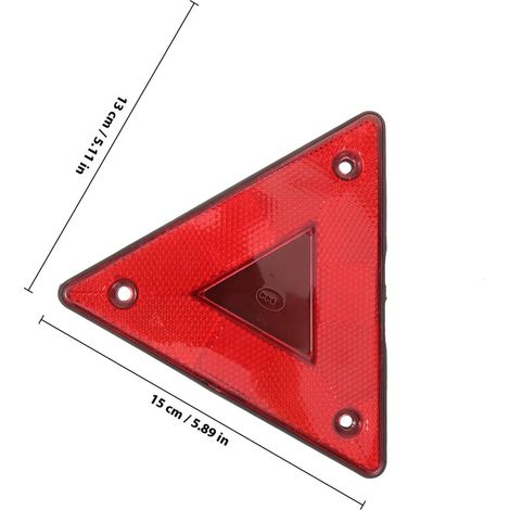 Panneaux Triangulaires à Déplacement Lent Réfléchissants en Plastique Rouge 6 Pièces Véhicules et Remorques, Tenue Flexible, Ne Tombe Pas Facilement, Usage Route (1/5)