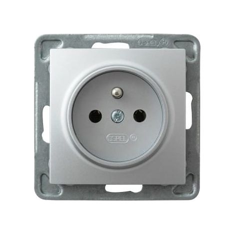 Enchufe eléctrico Ospel gp-1yz/m/18 con toma tierra IP20