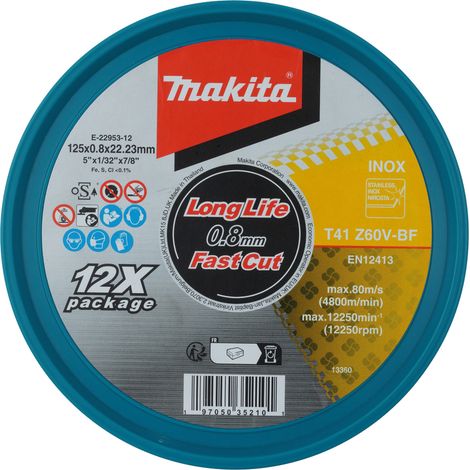 Makita disco de corte 125x0,8 mm INOX - E-22953-12 (1/2)