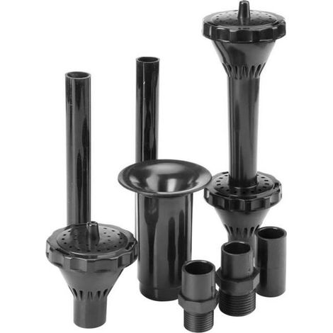 Kit de tête de fontaine - - Noir - Electrique - Plastique - Résine - Décoration pour Jardin Piscine Pond