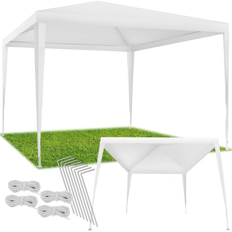 TG77591-2 Pavillon-Gartenzelt für gewerbliche Zwecke, Partys, Kommunionen, 3 x 3 x 2,5 m, weiß