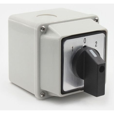 Interruttore selettore a camme rotante universale LW26-20A 220V - 8 terminali 3 posizioni Interruttore di commutazione 1-0-2 con interruttore principale
