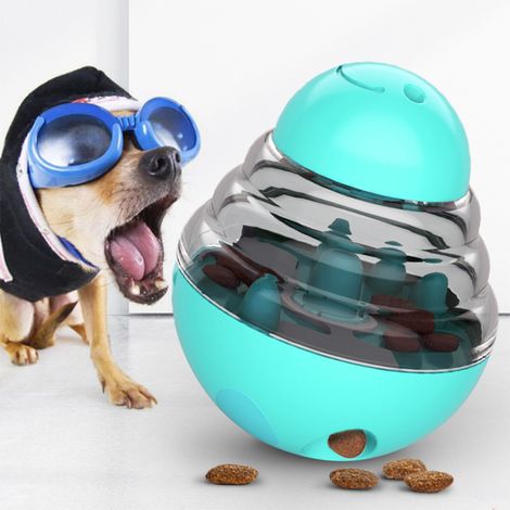 Jouets à mordre pour chien Distributeur de nourriture interactif et intelligent Balle à renverser Fournitures pour animaux de compagnie