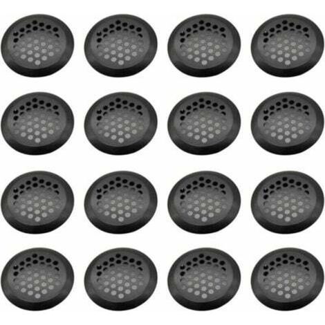 AMXCNOY Rundes Edelstahl-Lüftungsgitter, 16-teiliges Lüftungsgitter mit Maschenweite, Edelstahl-Lüftungsgitter, Abluftgitter, für Küchenschränke, Möbel, Schuhschränke (3 (1/4)