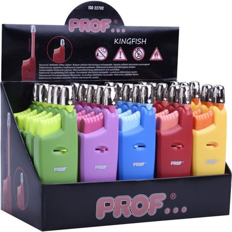 Trade Shop - SET 25 PEZZINI ACCENDINI GAS KINGFISH TRENDY COLOR CUISINE FORNELLEN -