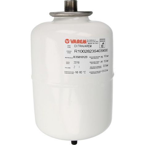 Varem – Vase d'expansion 2 litres – Membrane nitrile résistante au fioul – Connexion ½’’ FM – Pour installations fioul