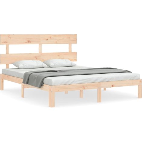 Maison Exclusive - Estructura de cama de matrimonio con cabecero