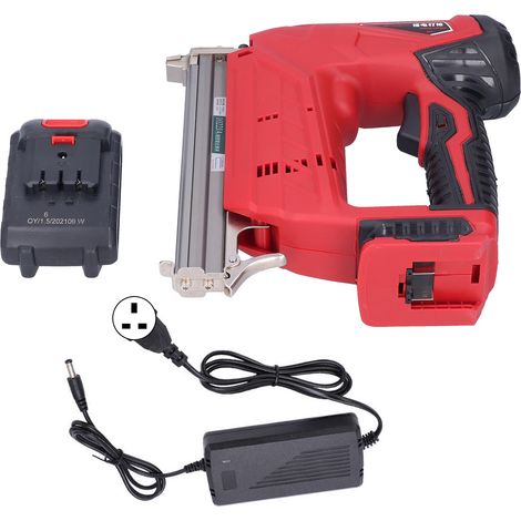 Ponceuse Cloueuse Électrique Sans Fil Lithium, Agrafeuse Bois avec Chargeur, Pistolet à Clous Rechargeable, Tension Universelle 80-240V, Prise UK (1/5)
