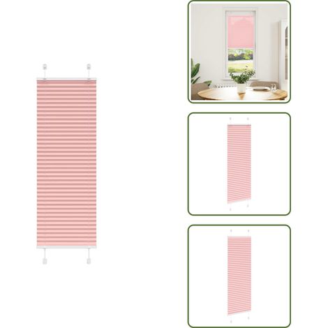 vidaXL Store plissé rose 50x100 cm largeur du tissu 49,4 cm polyester (1/5)