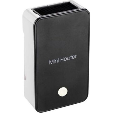 Chauffage de sécurité à économie d'énergie, mini ventilateur électrique portable pour chambre, bureau, noir (1/4)