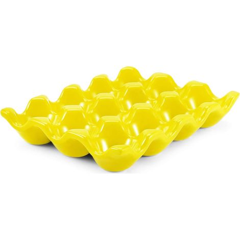 Lot de 12 supports à œufs, céramique rouge, antidérapant, rangement cuisine, réfrigérateur, restaurant (1/5)