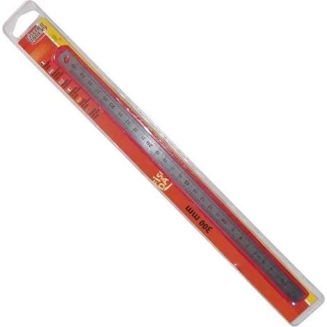 Fischer Regla de acero inoxidable 300 mm medición precisa