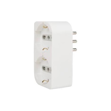 ADATTATORE SPINA 16A  2 PRESE UNIVERSALI SALVASPAZ