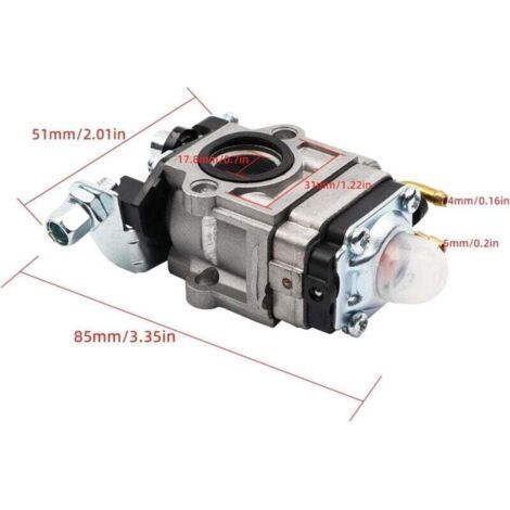 Carburateur pour débroussailleuse 52cc 49cc 43cc Carbu Kit avec Joint, Tuyau, Bougie d'allumage et Filtre à Essence.carburateur debroussailleuse-- (1/3)