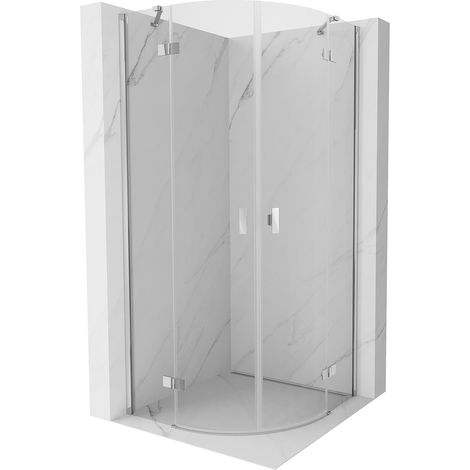 Mexen Mist Duschkabine halbkreisförmig schwenkbar 90 x 90 cm, transparent, chrom - 8A33-090-090-01-00 (1/5)