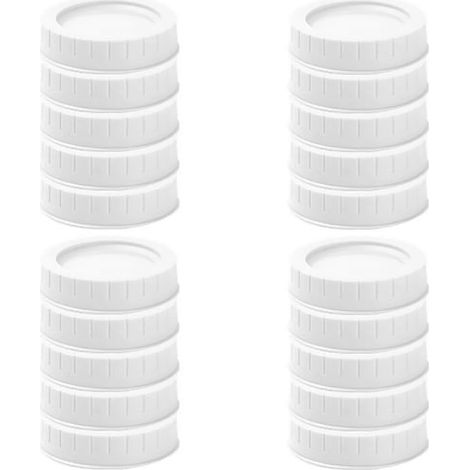 Confezione da 20 coperchi di ricambio riutilizzabili e a tenuta stagna per barattoli Mason e barattoli per conserve da 70 mm, lavabili in lavastoviglie.