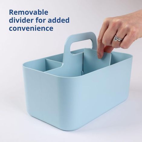 Boîtes de rangement polyvalentes en plastique empilables avec poignées, pour bureau, maquillage, dortoir ou atelier d'art, boîtes de rangement pratiques et modulables pour tous vos usages au quotidien (1/5)