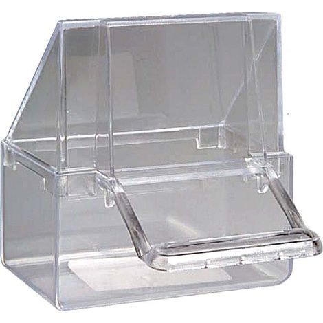 Mangeoire externe en plastique transparent pour cage à oiseaux