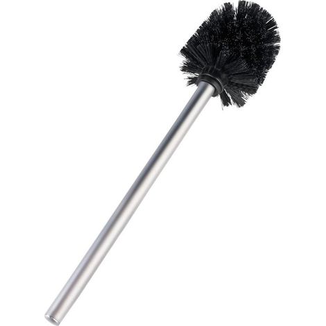 Brosse WC de remplacement (avec manche en acier inoxydable noir mat) — Compatible avec divers ensembles brosse WC Matériau : acier inoxydable Taille : 36 cm Finition mate (1/2)