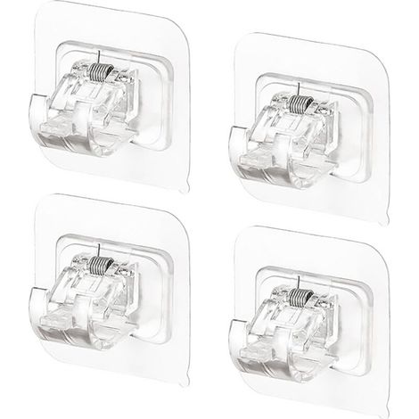 Supports de tringle à rideaux, crochets auto-adhésifs, supports de tringle à rideaux adaptés aux salles de bains et aux cuisines. (1/5)