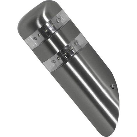 Applique parete 24 led 2w acciaio luce naturale 4000k da esterno per giardino terrazzo IP44