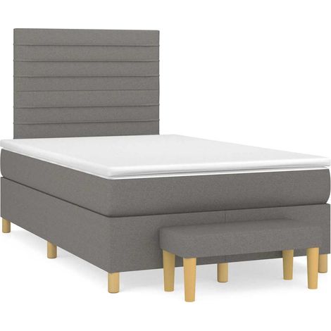 Cama box spring con colchón tela negro 120x190 cm vidaXL (1/5)