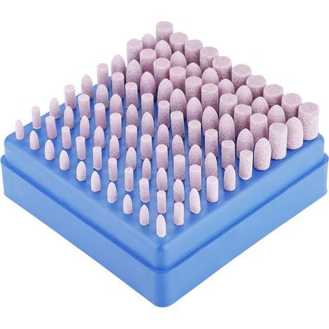 Ortviai Embouts de meulage céramique rotatifs 3 mm – 100 pièces (50 cylindriques + 50 balle) pour polissage plastique/métal/bois (1/5)