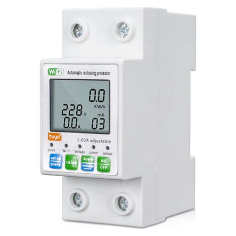 Tuya ZigBee Automatischer Rücksetzschutz – Multifunktional, LCD-Strom- und Spannungsmesser, einstellbare Schutzwerte, Gateway erforderlich – App-Steuerung (1/5)
