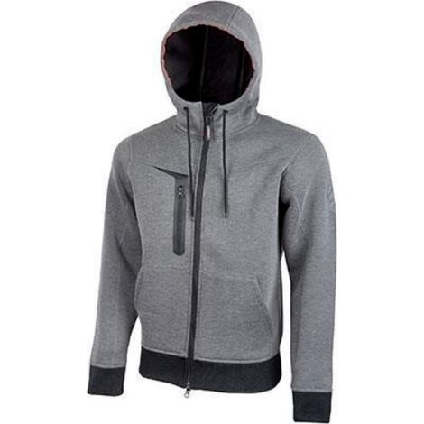 Felpa da lavoro u power full zip + cappuccio tasty ( m, l, xl, xxl) taglia l