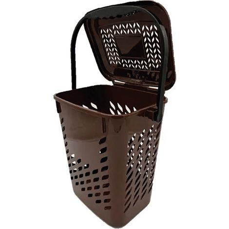 Durchbrochener Komposteimer für Wohnungen – 10 Liter – Braun - C080061