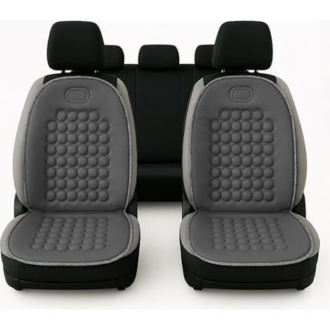 Accessories Paar universelle Rückenlehnenbezüge, Polyestermaterial, Set Vordersitzbezüge, 2-teilig mit 92 Massagekugeln, für Autositze, Vans, LKWs, Stühle (1/5)
