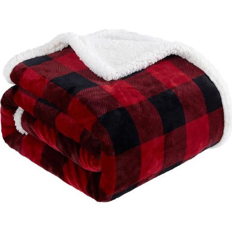 Couverture De Noël - Flanelle Polyester Double Face Velours - 127 x 152 cm - Pour Décoration Intérieure Et Cadeau - 1 Pièce (1/5)